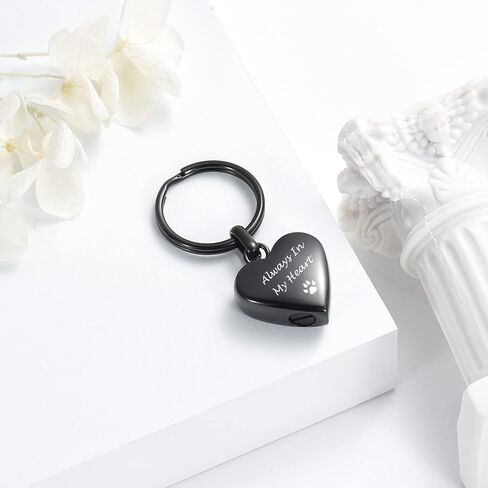 zeqingjw Pet Heart Cremation Jewelry for Ashes for Dog/Cat Paw Memorial Urn Keychain Urn Pendant Memorial Keepsake Jewelry in Kuwait