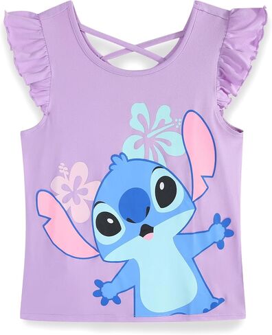 Disney Minnie and Mickey Girls Tank Top, T-Shirt, Short, Legging and Scrunchie Set for Toddler and Little Kids in Saudi Arabia