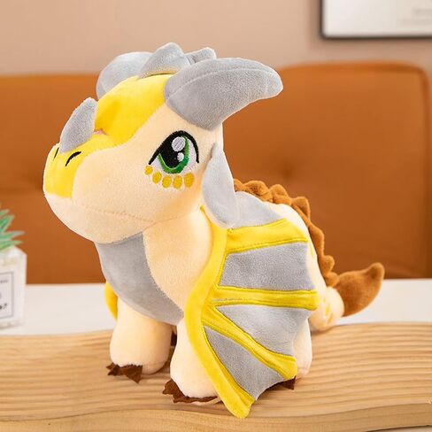 Soft Plush Wings Dragon Figures Stuffed Animals Toy Pillow Doll, Pterosaur Flying Green Dragon Plushie Toys Best Birthday Christmas Anniversary Fiesta Party Festival Gifts for Adults Kids Baby Toys in Kuwait