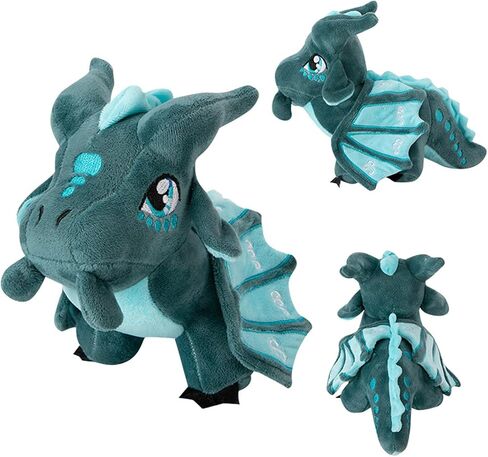 Soft Plush Wings Dragon Figures Stuffed Animals Toy Pillow Doll, Pterosaur Flying Green Dragon Plushie Toys Best Birthday Christmas Anniversary Fiesta Party Festival Gifts for Adults Kids Baby Toys in Kuwait