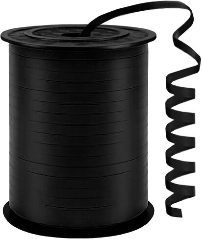 Black Curling Ribbon,500 Yards Ribbons for Crafts,1/5 Inch Ribbon,Balloon String, Party Decoration,Ribbons for Florist Flower Bows for Graduation Supplies in Kuwait