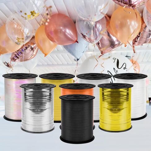 Black Curling Ribbon,500 Yards Ribbons for Crafts,1/5 Inch Ribbon,Balloon String, Party Decoration,Ribbons for Florist Flower Bows for Graduation Supplies in Kuwait
