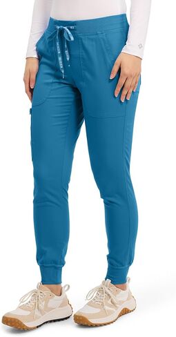 Med Couture Touch Women's Scrub Pant Yoga Jogger with 5 Pockets & Drawstring Waistband - MC7710 in Kuwait