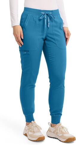 Med Couture Touch Women's Scrub Pant Yoga Jogger with 5 Pockets & Drawstring Waistband - MC7710 in Kuwait