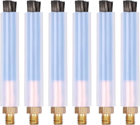 6PCS Weld Bead Cleaning Brush, Copper Head Weld Brush for Welding Bead Seam Polishing Machine M6 type (6PCS-M6) in Kuwait