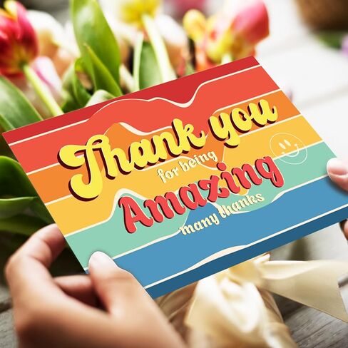 24 Pack Employee Appreciation Gifts Employee Thank you Cards with Envelopes & Stickers 4" x 6" Thank You Business Cards Staff Appreciation Gifts for Team Coworkers Employee Work Anniversary, 6 Designs in Saudi Arabia