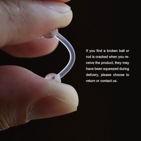 37PCS Clear Piercing Retainers For Work, Plastic Bioflex Nose Rings Studs Belly Rings Septum Eyebrow Lip Cartilage Tragus Earring Retainer Industrial Bar Piercing Jewelry in Kuwait