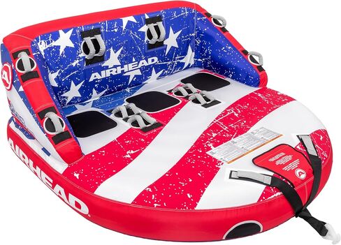 Airhead Mable Inflatable Towable Tube, 1-4 Rider Models, Dual Tow Points, Full Nylon Cover, EVA Foam Pads, Patented Speed Valve, Boat Tubes and Towables in Saudi Arabia