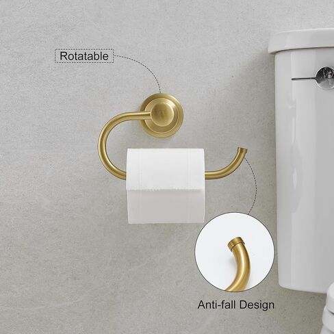 Hoimpro Oil Rubbed Bronze Towel Ring Toilet Paper Holder, Double Bathroom Hardware Set Fixtures Toilet Roll Tissue Holder, Hand Towel Bar Towel Rack Rv Accessories, Sus304 Stainless Steel, Wall Mount in Saudi Arabia
