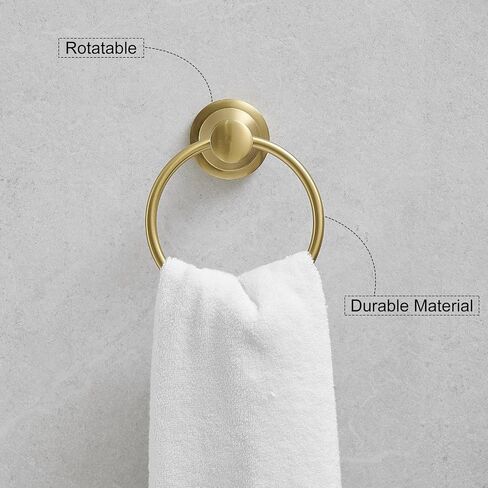 Hoimpro Oil Rubbed Bronze Towel Ring Toilet Paper Holder, Double Bathroom Hardware Set Fixtures Toilet Roll Tissue Holder, Hand Towel Bar Towel Rack Rv Accessories, Sus304 Stainless Steel, Wall Mount in Saudi Arabia