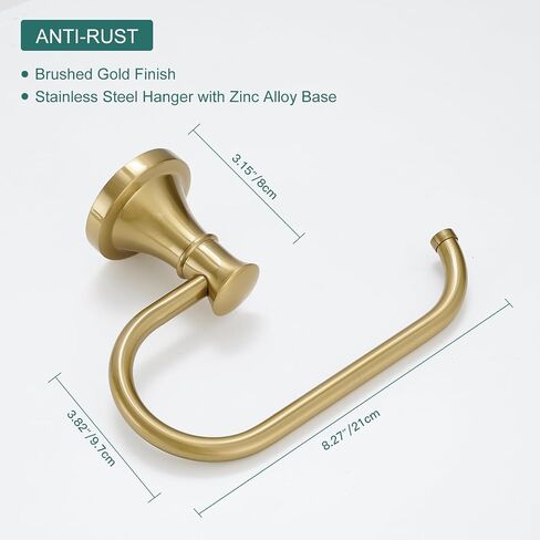Hoimpro Oil Rubbed Bronze Towel Ring Toilet Paper Holder, Double Bathroom Hardware Set Fixtures Toilet Roll Tissue Holder, Hand Towel Bar Towel Rack Rv Accessories, Sus304 Stainless Steel, Wall Mount in Saudi Arabia