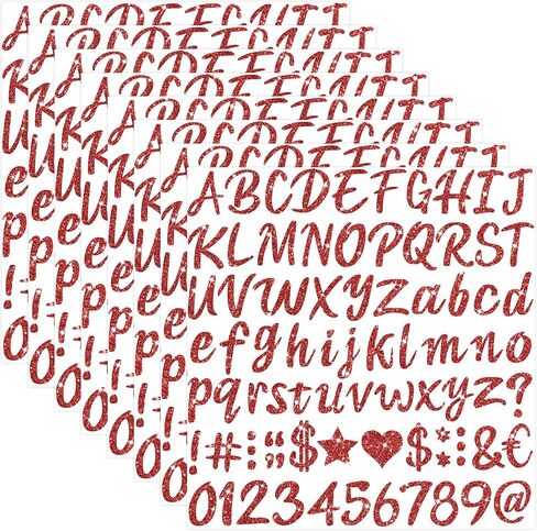 ملصقات رسائل ، 664 PCS رسائل ملصقات ذهبية لزينة غطاء التخرج ، ملصقات عدد أبجديات الأبجدية اللامعة للاصطدام للاصطدامات لقطرات ماء كوب ملصقات DIY Crafts Bulletin (8 ، الذهب) in Kuwait