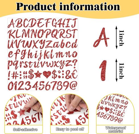 ملصقات رسائل ، 664 PCS رسائل ملصقات ذهبية لزينة غطاء التخرج ، ملصقات عدد أبجديات الأبجدية اللامعة للاصطدام للاصطدامات لقطرات ماء كوب ملصقات DIY Crafts Bulletin (8 ، الذهب) in Kuwait