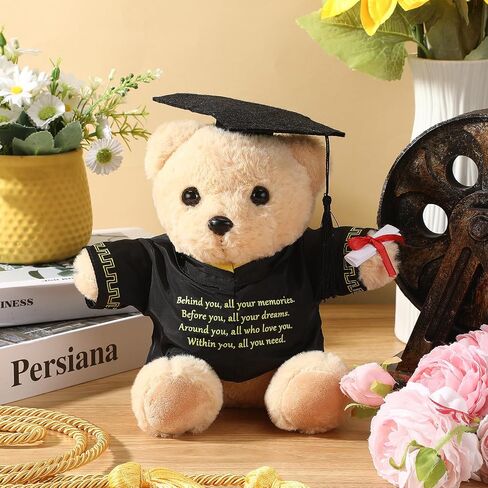 2025 Graduation Bear Graduation Gift Behind You All Your Memories Bear Class 2025 Graduation Plush Toy Stuffed Animal 9.84'' Inspirational Gift for Preschool High School University(Classic) in Saudi Arabia