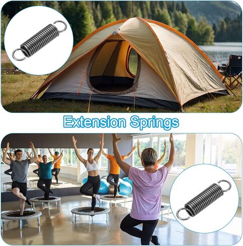 PATIKIL Extension Spring, 1pcs Wire Diameter 0.1", OD 0.8", Free Length 3.2" Spring Steel Dual Hook Tension Springs for Lawn Tractor Home Repairs DIY, Grey in Saudi Arabia