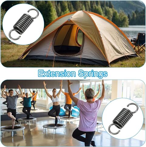 PATIKIL Extension Spring, 1pcs Wire Diameter 0.1", OD 0.8", Free Length 3.2" Spring Steel Dual Hook Tension Springs for Lawn Tractor Home Repairs DIY, Grey in Saudi Arabia
