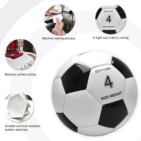 Classic Black and White Soccer Ball Size 3 for boy and Girl Play or Training Indoor Outdoor Balls in Saudi Arabia