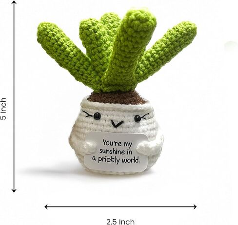 Altrego المصنوعة يدويًا الكروشيه الدعم العاطفي CACTUS CREW AMIGURUMI DOLLS زوج ، ديكور المنزل ، Stocking Stuffer in Saudi Arabia