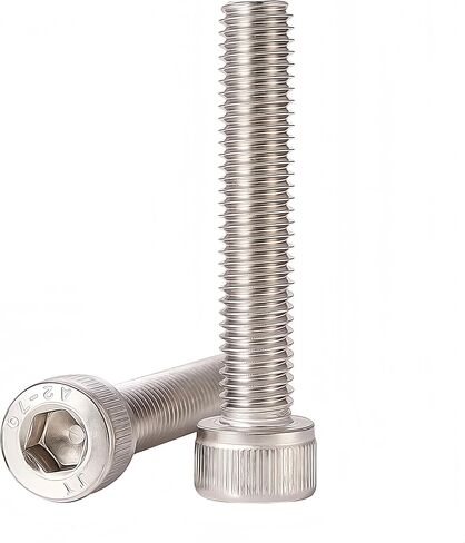 M10x1.5 Bolt, M10x 40mm Socket Head Cap Screws Metric, Allen Socket Drive, 304 Stainless Steel (A2-70), Full Thread, Bright Finish, Machine Thread, Quantity 10 in Saudi Arabia