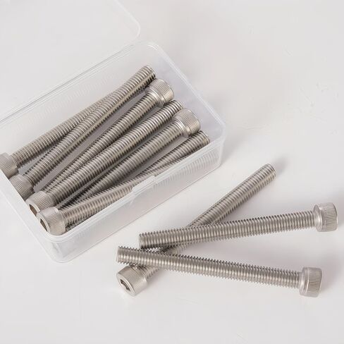 M10x1.5 Bolt, M10x 40mm Socket Head Cap Screws Metric, Allen Socket Drive, 304 Stainless Steel (A2-70), Full Thread, Bright Finish, Machine Thread, Quantity 10 in Saudi Arabia