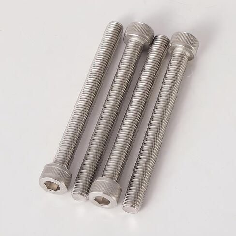 M10x1.5 Bolt, M10x 40mm Socket Head Cap Screws Metric, Allen Socket Drive, 304 Stainless Steel (A2-70), Full Thread, Bright Finish, Machine Thread, Quantity 10 in Saudi Arabia