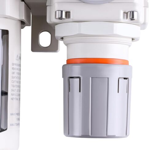 DFR-03 3/8 Inch NPT Air Drying System Double Air Filters AF3000+AF3000+AR3000-03, Air Pressure Regulator Combo, Semi-Auto Drain, Poly Bowl, 0-150 PSI Gauge in Saudi Arabia