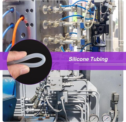 DMiotech Silicone Tubing Clear Plastic Tube, 4mm ID x 6mm(1/4") OD 20ft(6m) Silicone Tube Flexible Hose in Saudi Arabia