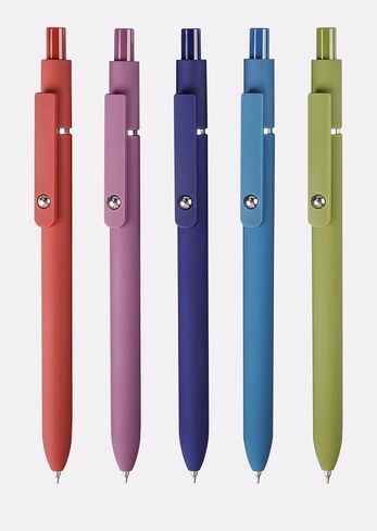 Smooth Writing Pens Retractable Quick Dry Gel Ink Pens Fine Point 0.5mm Black Ink Gel Pens for Office School 5pcs Vintage Pens in Saudi Arabia
