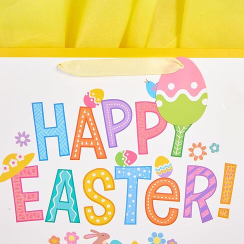 Bobobag 16" Large Easter Gift Bag with Tissue Paper and Handles for kids, Easter Egg Hunts in Saudi Arabia