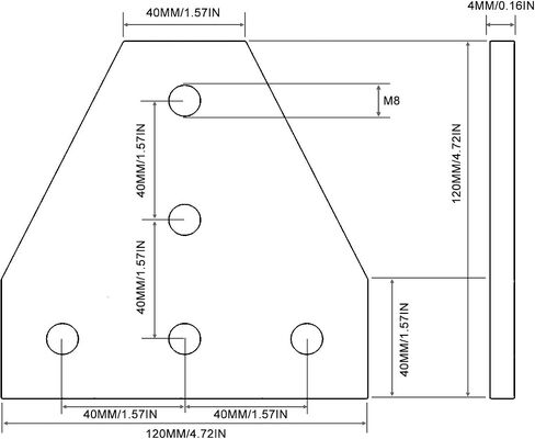 8pcs 2040 Corner Bracket T Shaped 12-Hole, 2040 Connector, 2040 Accessories for 2040 Extrusion Hardware Black in Saudi Arabia