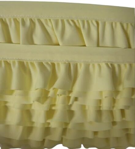 Gathered Ruffled White Fabric Trim Edge for Sewing Bridal, Baby Clothes, Blankets, Pillows DIY Decorations (2 Inch x 12 Continuous Yards) in Saudi Arabia