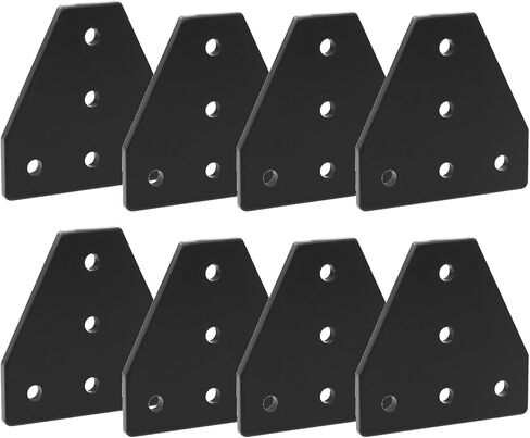 8pcs 2040 Corner Bracket T Shaped 12-Hole, 2040 Connector, 2040 Accessories for 2040 Extrusion Hardware Black in Saudi Arabia