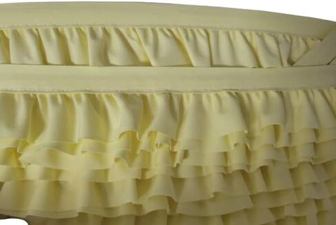 Gathered Ruffled White Fabric Trim Edge for Sewing Bridal, Baby Clothes, Blankets, Pillows DIY Decorations (2 Inch x 12 Continuous Yards) in Saudi Arabia