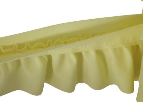 Gathered Ruffled White Fabric Trim Edge for Sewing Bridal, Baby Clothes, Blankets, Pillows DIY Decorations (2 Inch x 12 Continuous Yards) in Saudi Arabia