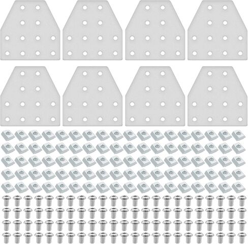 8pcs 2040 Corner Bracket T Shaped 12-Hole, 2040 Connector, 2040 Accessories for 2040 Extrusion Hardware Black in Saudi Arabia