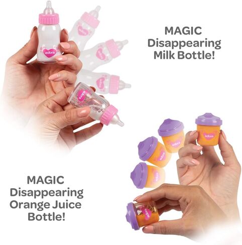 Adora Baby Doll Accessory and Magic Feeding Set, Includes Magic Plate, Disappearing Milk Bottle, Bib, Fork, and Spoon, Birthday Gift For Ages 2+ in Kuwait