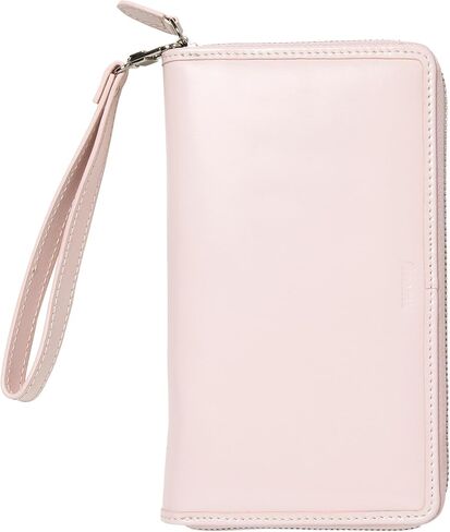Filofax Malden Zip Organizer, Personal Compact Size, Pink - Tactile, Full-Grain Buffalo Leather, Six Rings, Cotton Cream Week-to-View Calendar Diary, Multilingual, 2025 (C022631-25) in Saudi Arabia
