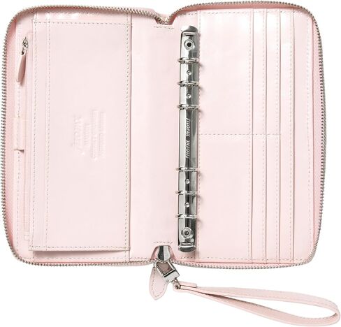 Filofax Malden Zip Organizer, Personal Compact Size, Pink - Tactile, Full-Grain Buffalo Leather, Six Rings, Cotton Cream Week-to-View Calendar Diary, Multilingual, 2025 (C022631-25) in Saudi Arabia