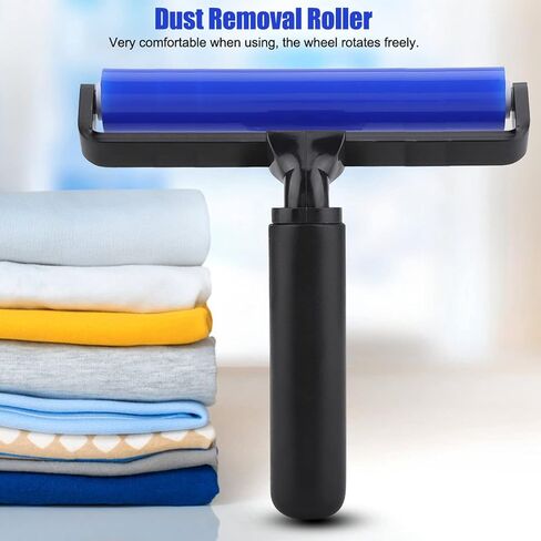 Dust Removal Roller, Reusable Sticky Silicone Roller Screen Film Roller Manual Roller Anti Static Cleaner Tool for Clothes Pet Hairs Carseats (12 Inch (28x18x20cm) in Saudi Arabia