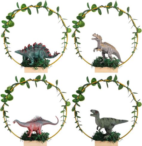 4 Set Dinosaur Party Decorations Dinosaur Birthday Decorations Dinosaur Centerpieces for Birthday Party Table Centerpiece 3D Dino Safari Jungle Animal Theme Table Decor (Cool) in Saudi Arabia