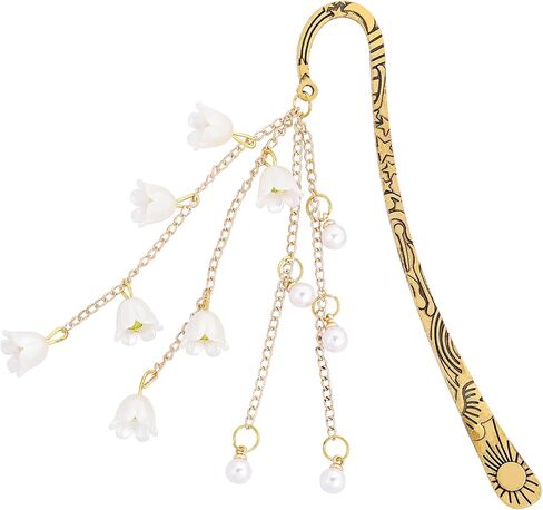 Charm Metal Bookmark Gifts - Seashell Starfish Book Marks for Reading Women Girls Funny Gold Y2k Beads Aesthetic Page Marker for Sea Ocean Lovers Birthday Students Teachers School Supplies in Saudi Arabia