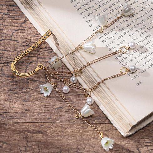 Charm Metal Bookmark Gifts - Seashell Starfish Book Marks for Reading Women Girls Funny Gold Y2k Beads Aesthetic Page Marker for Sea Ocean Lovers Birthday Students Teachers School Supplies in Saudi Arabia