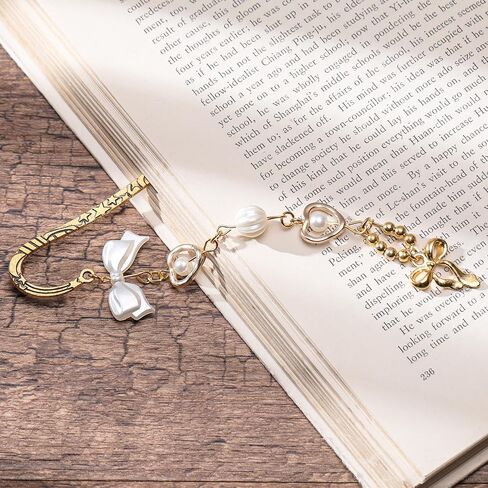 Charm Metal Bookmark Gifts - Seashell Starfish Book Marks for Reading Women Girls Funny Gold Y2k Beads Aesthetic Page Marker for Sea Ocean Lovers Birthday Students Teachers School Supplies in Saudi Arabia