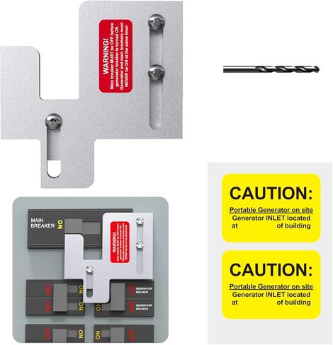 Generator Interlock Kit Compatible with Siemens or Murray 100 Amp Panels. 7/8-1 1/4 Inches Spacing Between Main and Generator Breaker, Professional and Interlock Kit in Kuwait