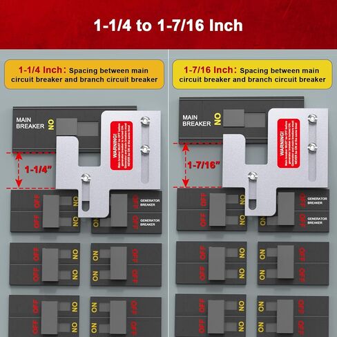 Generator Interlock Kit Compatible with Siemens or Murray 100 Amp Panels. 7/8-1 1/4 Inches Spacing Between Main and Generator Breaker, Professional and Interlock Kit in Kuwait