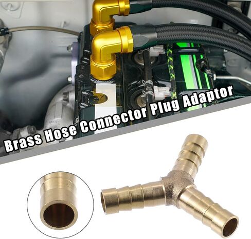 X AUTOHAUX 4 Pcs 6mm Y Shaped Hose Barb Y Barbed Tube Pipe Fitting Brass Hose Fitting Connector Gold Tone in Kuwait