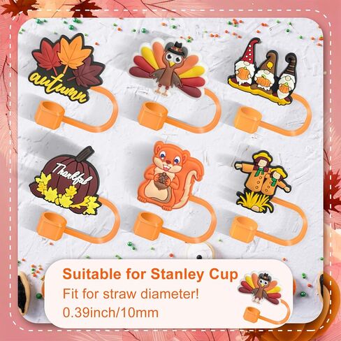 6Pcs Skull Straw Topper Skull Halloween Straw Covers Cap for Stanley Cup,Halloween Straw Toppers 10mm Drinking Straw Tip Covers Stanley Cup Accessories for Halloween Christmas Gifts in Kuwait