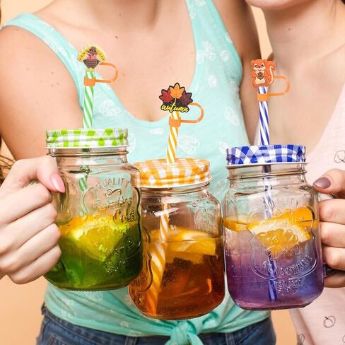 6Pcs Skull Straw Topper Skull Halloween Straw Covers Cap for Stanley Cup,Halloween Straw Toppers 10mm Drinking Straw Tip Covers Stanley Cup Accessories for Halloween Christmas Gifts in Kuwait