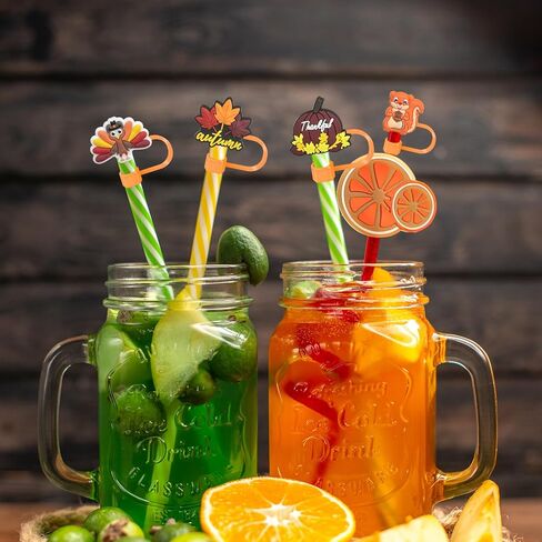 6Pcs Skull Straw Topper Skull Halloween Straw Covers Cap for Stanley Cup,Halloween Straw Toppers 10mm Drinking Straw Tip Covers Stanley Cup Accessories for Halloween Christmas Gifts in Kuwait