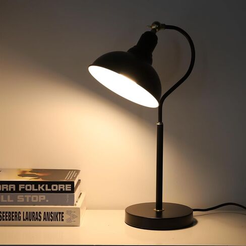 Brass Desk Lamp, Adjustable Table Lamp Vintage Work Lamp for Bedroom, Coffee, Dorm, Farmhouse Decor (Golden), Bulbs not Included in Saudi Arabia